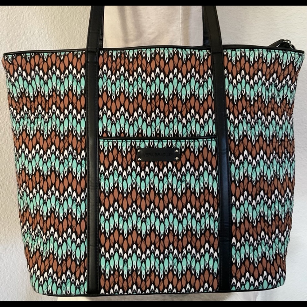 Vera Bradley Trimmed Sierra StreamTote  Travel Bag